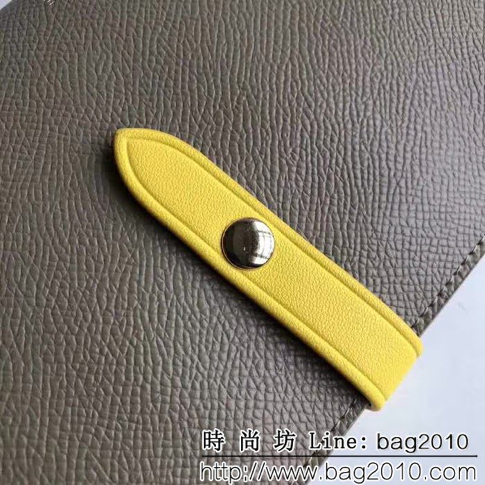 CELINE賽琳原單 專櫃 手掌紋牛皮搭扣拼色錢夾 4148 SL1449
